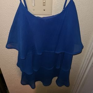 Candie's blue 3 tiered tank top (Lrg)